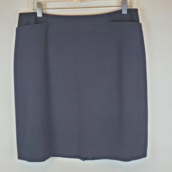 Vintage Apostrophe Black Pencil Skirt Size 14 Womens Career Comfort Stretch - Picture 2 of 7